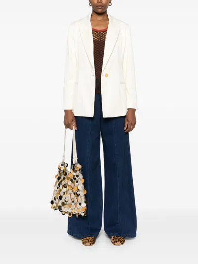 Forte Forte Women Cotton Single-breasted Blazer Jacket In White