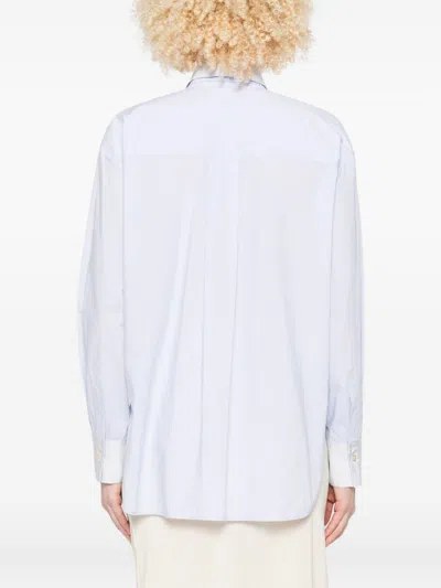 Forte Forte Relaxed Fit Blue Bci Cotton Oversized Shirt In Blue