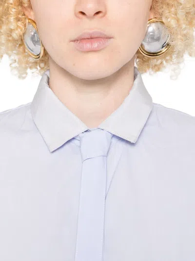 Forte Forte Relaxed Fit Blue Bci Cotton Oversized Shirt In Blue