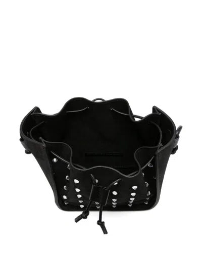 Forte Forte My Pepita Crystal-embellished Bucket Bag In Black