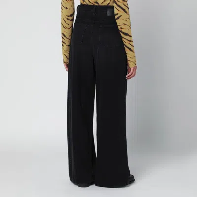 Ganni High Waist Baggy Jeans Pockets In Black