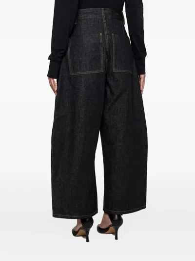 Studio Nicholson Navy Chalco Jeans In Black