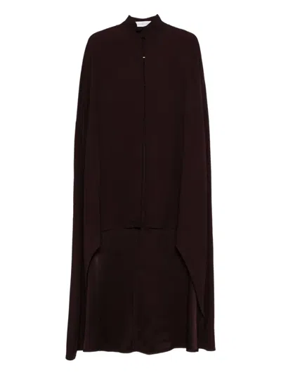 Raquel Diniz High-necked Cape In Brown