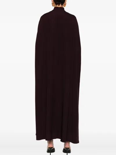 Raquel Diniz High-necked Cape In Brown