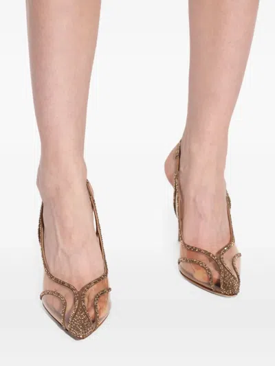 Gianvito Rossi Stiletto Pumps Crystal Embellishments In Brown