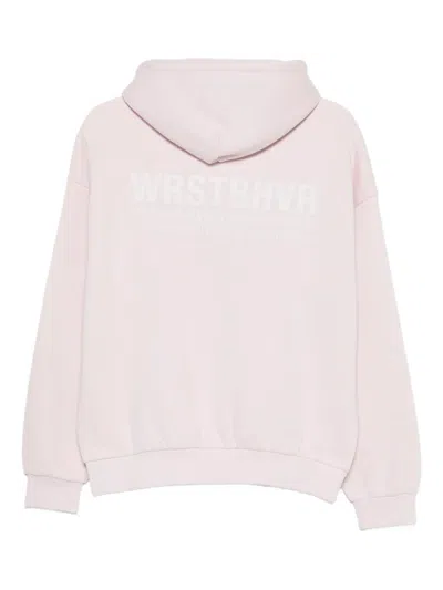 Wrstbhvr Pouch-pocket Hoodie In Pink
