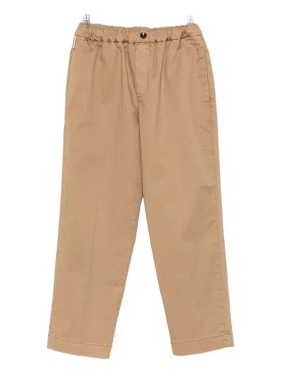 Michael Coal Elasticated-waist Trousers In Brown