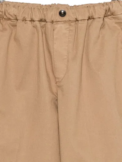 Michael Coal Elasticated-waist Trousers In Brown