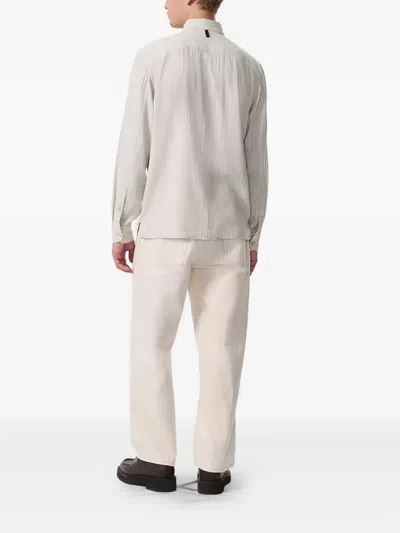 Rag & Bone Striped Buttoned Shirt In Gray