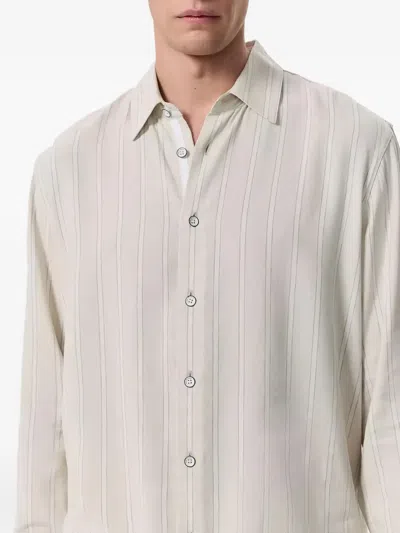 Rag & Bone Striped Buttoned Shirt In Gray