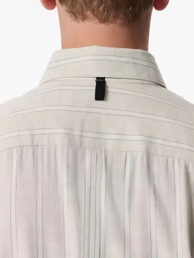 Rag & Bone Striped Buttoned Shirt In Gray