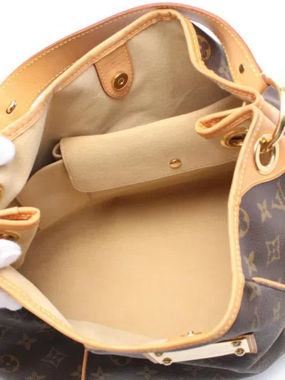 Pre-owned Louis Vuitton 2008 Monogram Galliera Pm Shoulder Bag In Brown