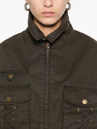 Feng Chen Wang Lace-up Pocket Jacket In Multi