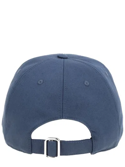 Givenchy Men Baseball Cap With Embroidered Logo In Blue