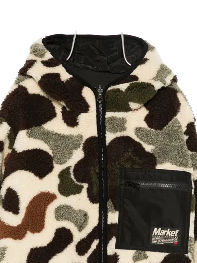 Market Camouflage-pattern Zip-up Hoodie In Neutral