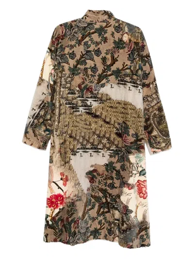 Yavi Floral-print Jacket In Neutral
