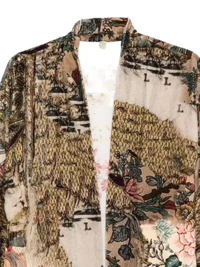 Yavi Floral-print Jacket In Neutral