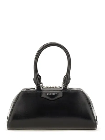 Givenchy Women Antigona East West Small Leather Shoulder Bag In Black