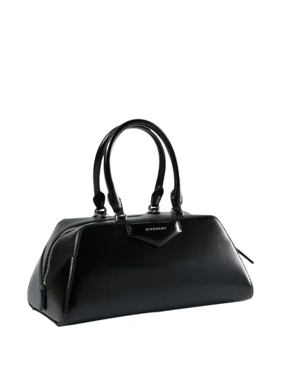 Givenchy Women Antigona East West Small Leather Shoulder Bag In Black