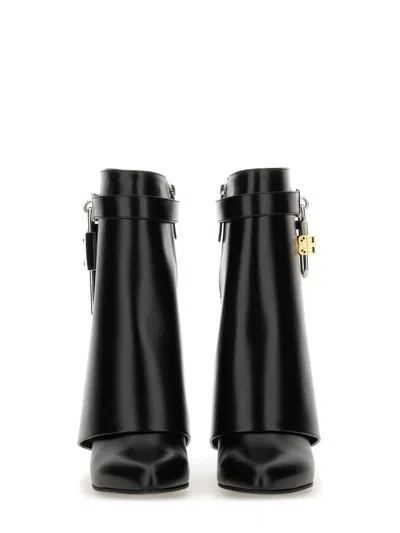 Givenchy Shark Lock Leather Ankle Boots In Multi