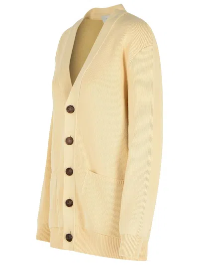 Golden Goose Deluxe Brand Beige Stretch Cotton Blend Danielle Cardigan In Animal Print