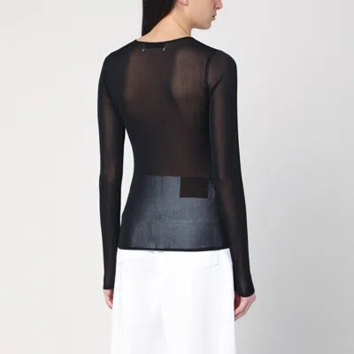 Golden Goose Black Semi-transparent Sweater In Multi