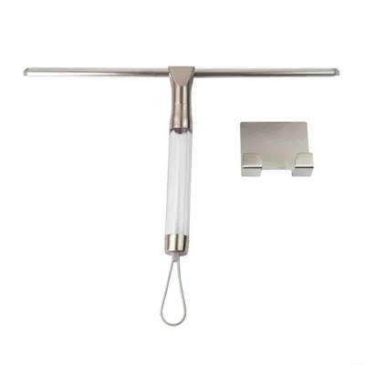 Zadro Shower Squeegee With Hanging Loop And Wall Mount - Clear In Transparent