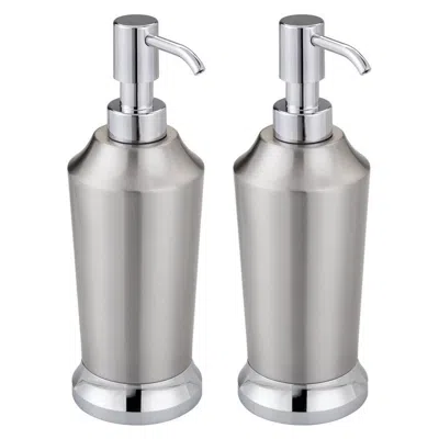 Idesign Brushed Stainless Steel Soap Dispenser In Silver