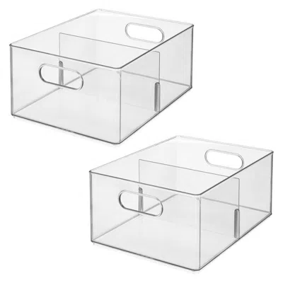 Idesign Divided All-purpose Storage Bin In White