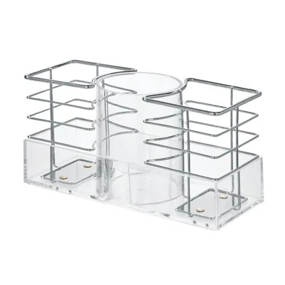 Idesign Countertop Or Over-the-cabinet Hair Tool Organizer In White