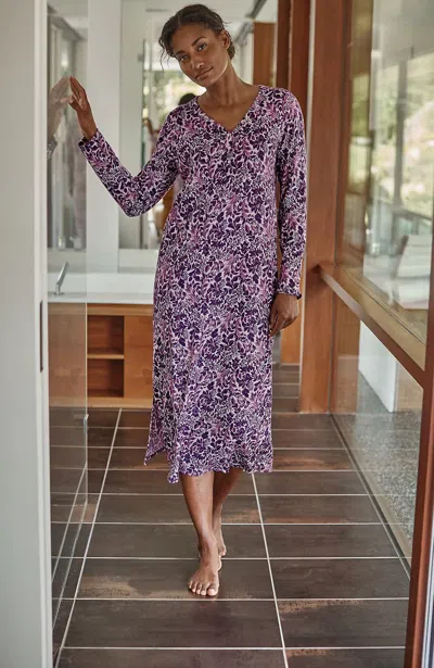 Jjill J.jill Sleep Ultrasoft Long Sleeve Gown In Neutral