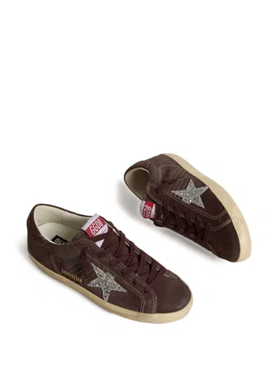 Golden Goose Deluxe Brand Sneakers Super Star Suede Upper Glitter In Multi