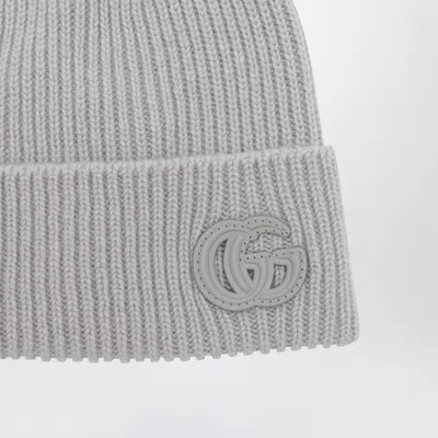 Gucci Grey Cashmere Beanie Women In Gray