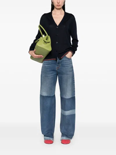 Gucci Women Boyfriend Denim Cotton Jeans In Blue