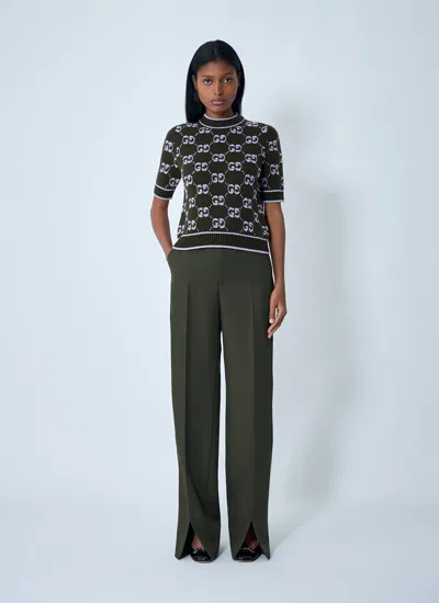 Gucci Gg-motif Top In Green