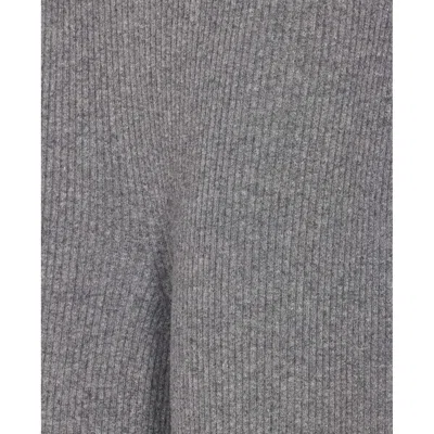 Gucci Womens Dusty Dark Grey Mc Ribbed Straight-leg Wool Knit Trousers In Gray