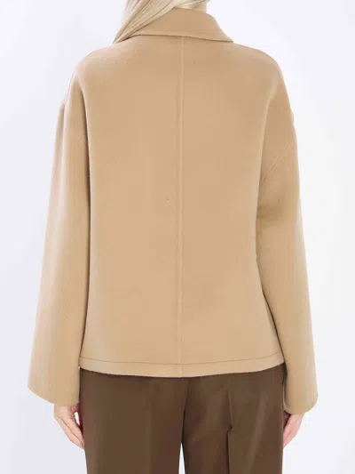 Gucci Women Wool Zip-up Jacket In Neutral