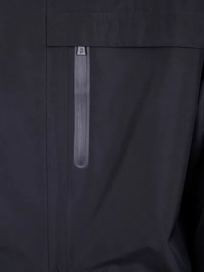 Herno Hooded Zip Coat In Black