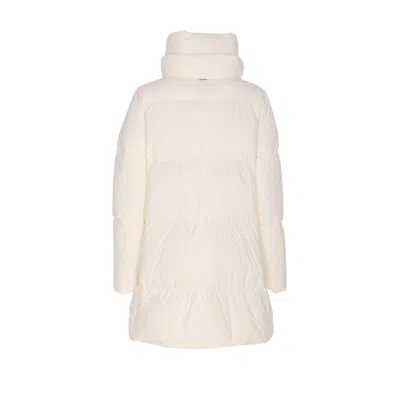 Herno A-shape Padded Quilted Down Jacket In Neutral