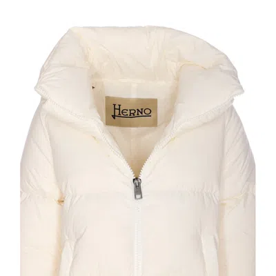 Herno A-shape Padded Quilted Down Jacket In Neutral