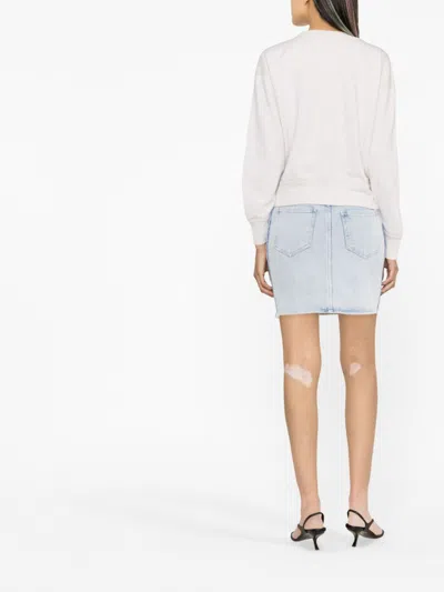 Isabel Marant Shad Sweatshirt With Embroidered Logo In Yellow