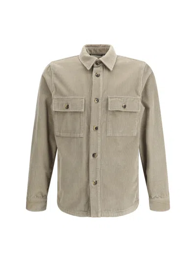 Jacob Cohen Corduroy Button-down Jacket In Green