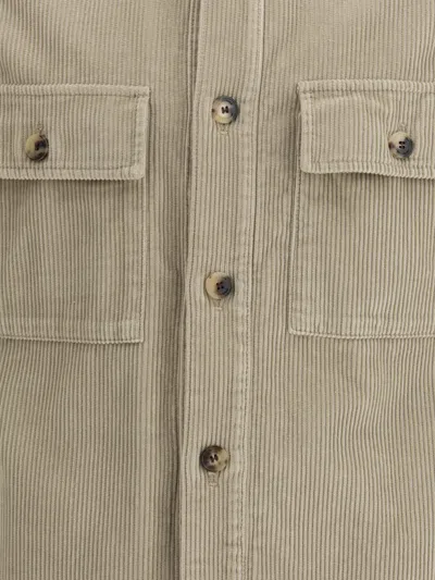 Jacob Cohen Corduroy Button-down Jacket In Green