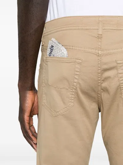 Jacob Cohen Slim Fit Denim Trousers In Brown