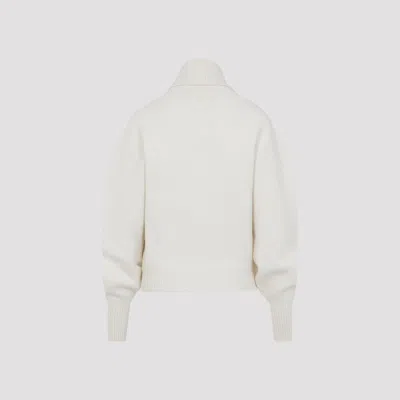 Jacquemus Off White Virgin Wool La Maille Pallone Pullover In White