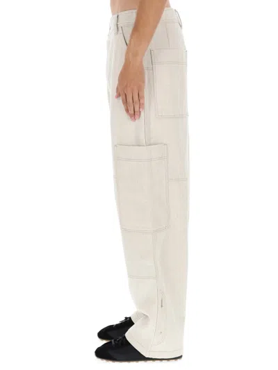 Jacquemus Cargo Trousers With Pockets And Loops In White