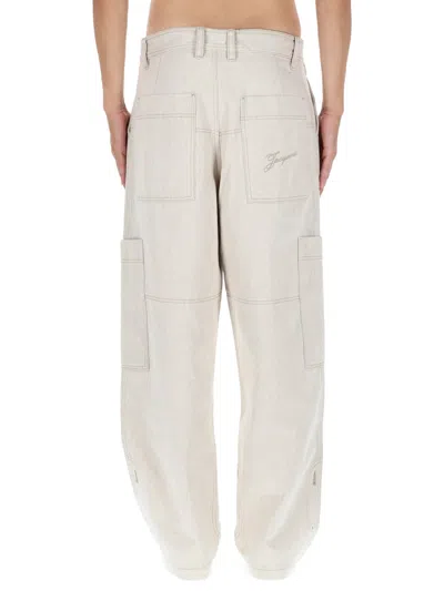 Jacquemus Cargo Trousers With Pockets And Loops In White