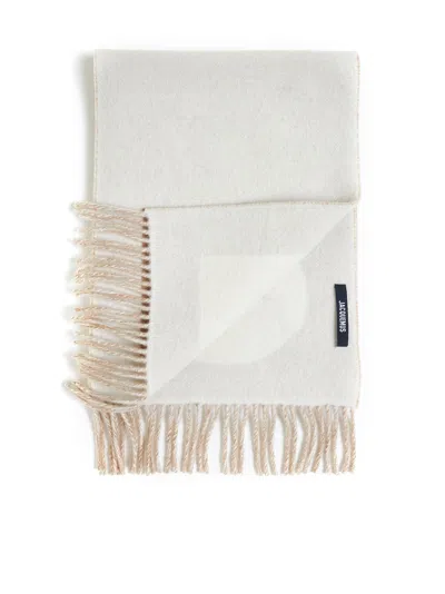 Jacquemus Fringed Scarf In Neutral