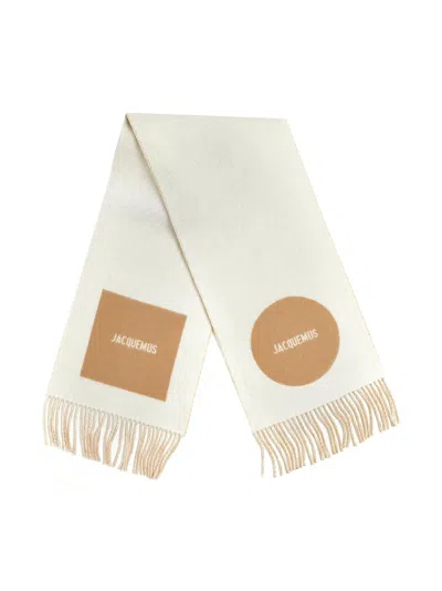 Jacquemus Fringed Scarf In Neutral