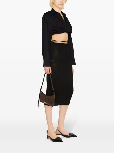 Jacquemus Women La Jupe Pralu Midi Skirt In Black